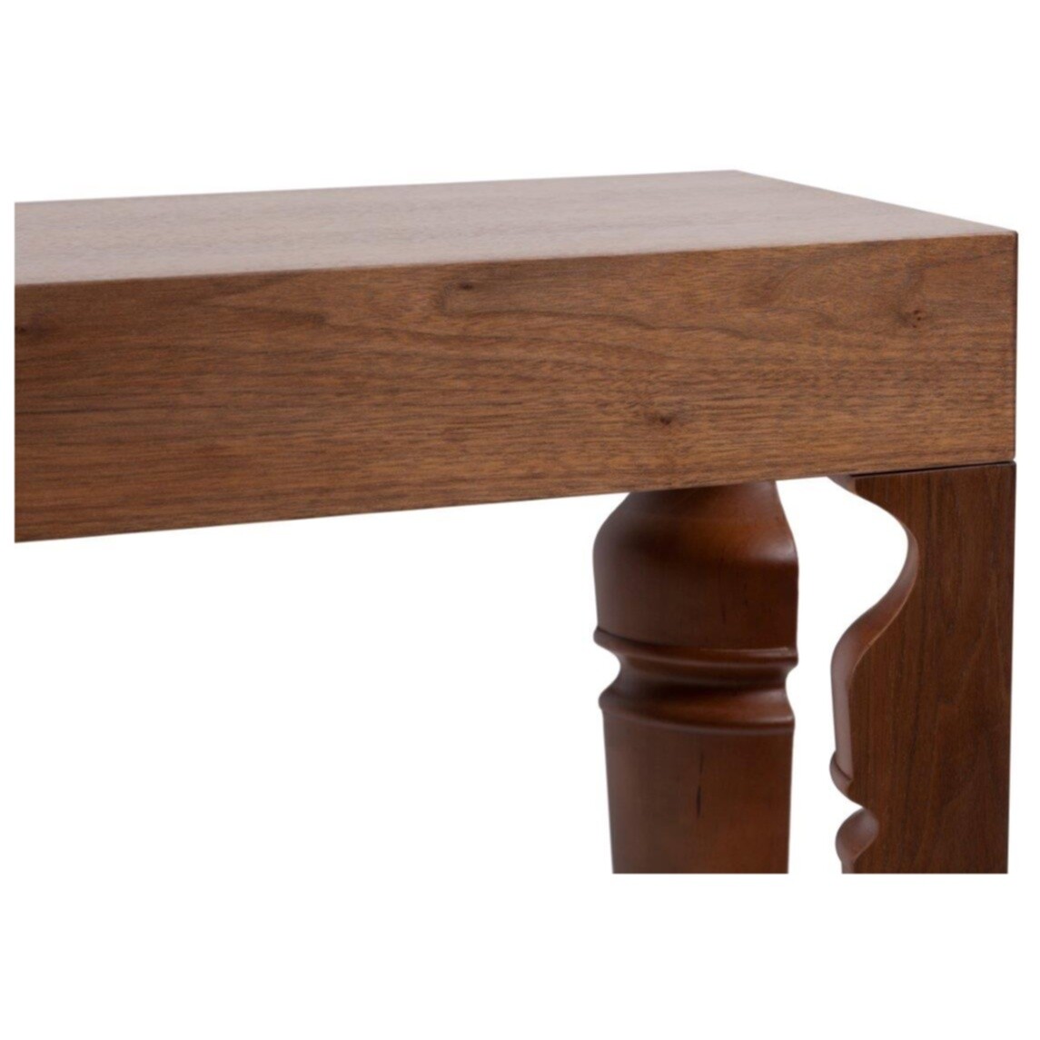 Консоль деревянная с резными ножками Carrie Two Walnut - изображение 2