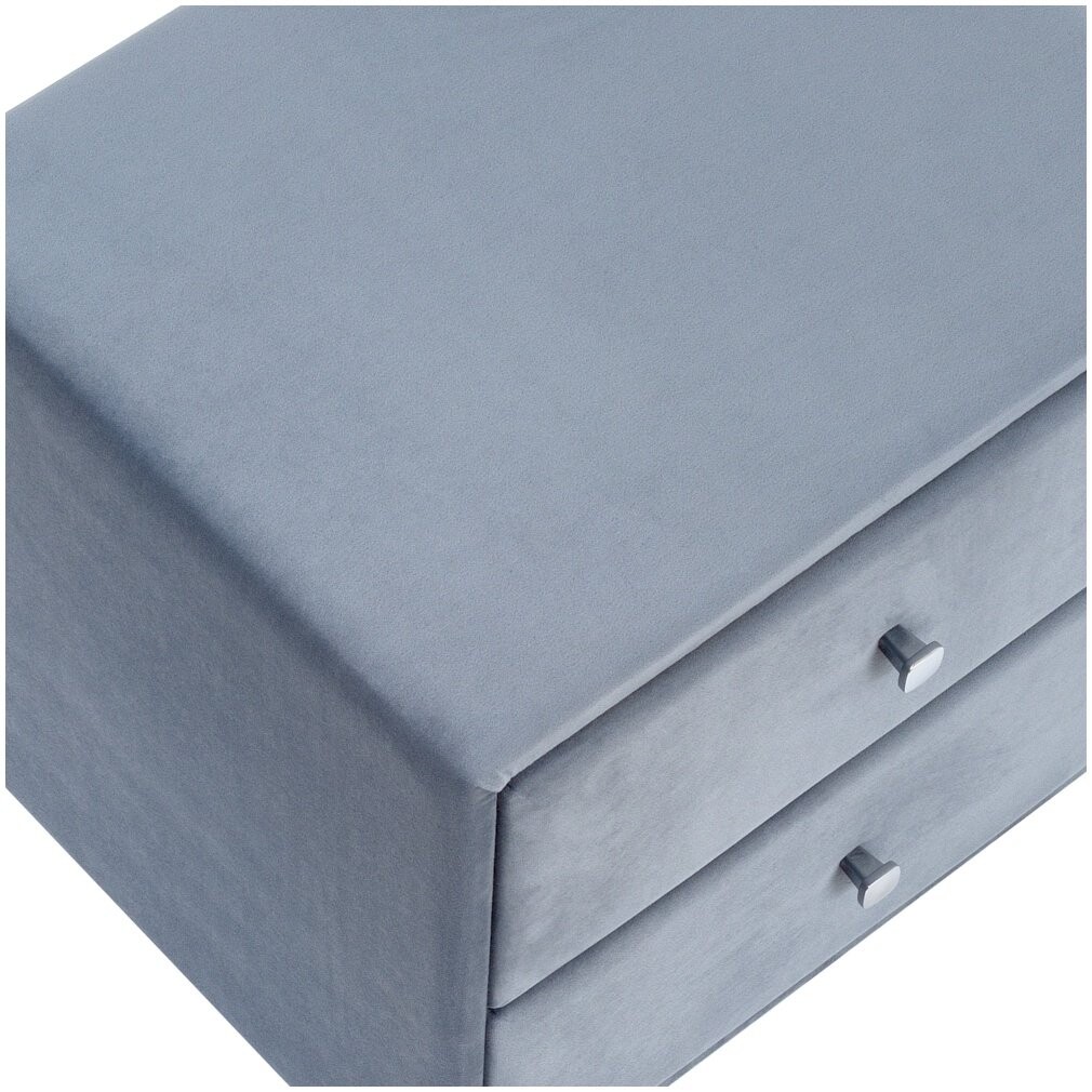 Тумба прикроватная с двумя ящиками серо-голубая "Эстетика" - изображение 4