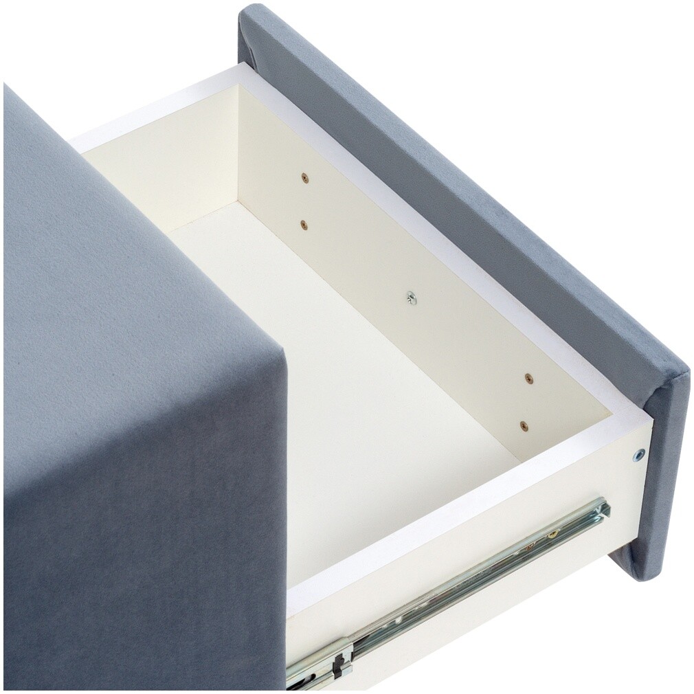 Тумба прикроватная с двумя ящиками серо-голубая "Эстетика" - изображение 5