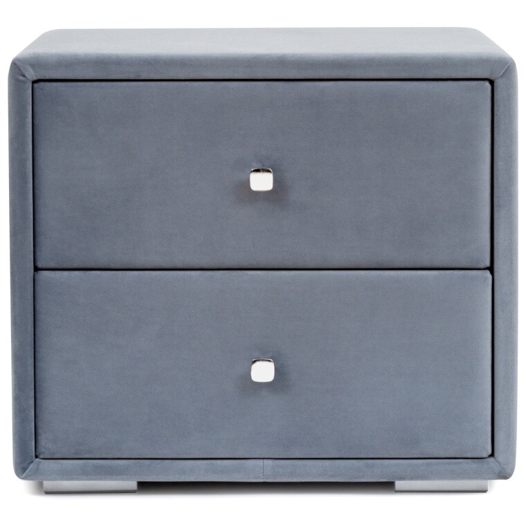 Тумба прикроватная с двумя ящиками серо-голубая "Эстетика" - изображение 6