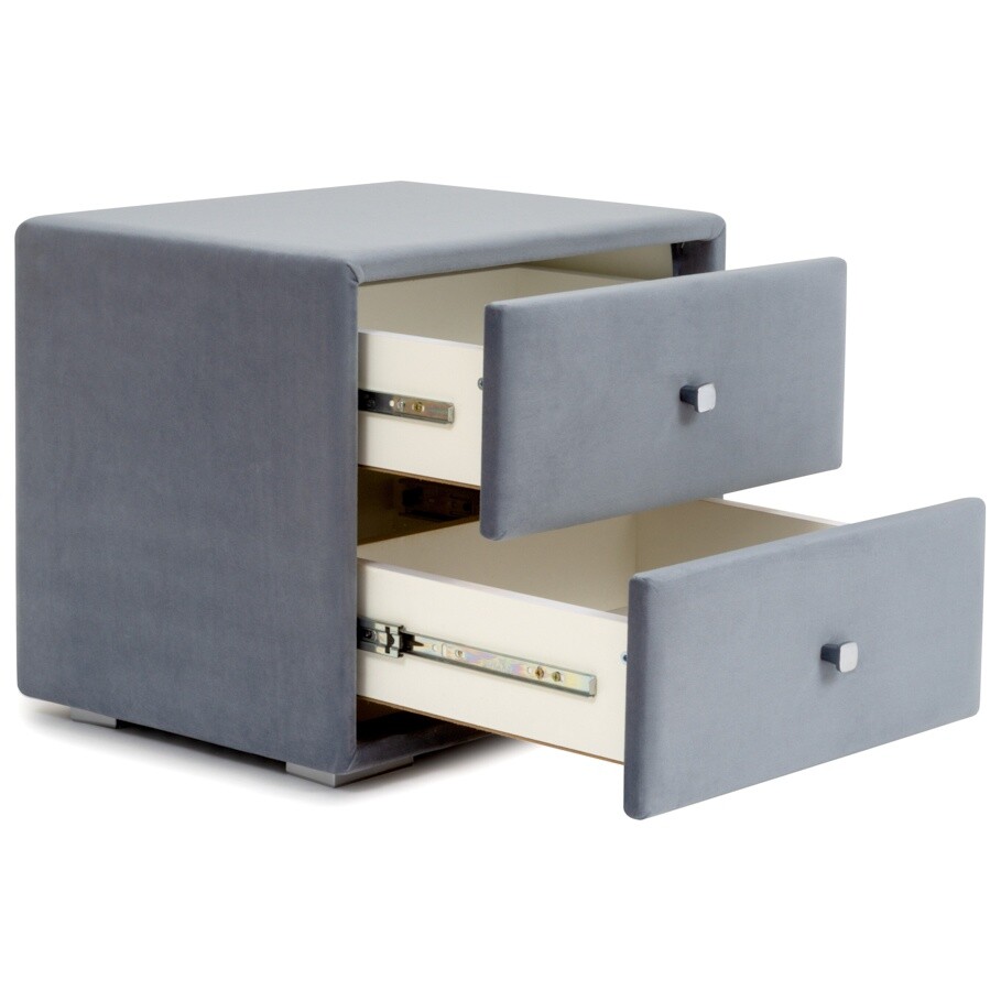 Тумба прикроватная с двумя ящиками серо-голубая "Эстетика" - изображение 7