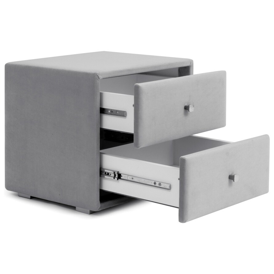 Тумба прикроватная с двумя ящиками жемчужно-серая "Эстетика" - изображение 7