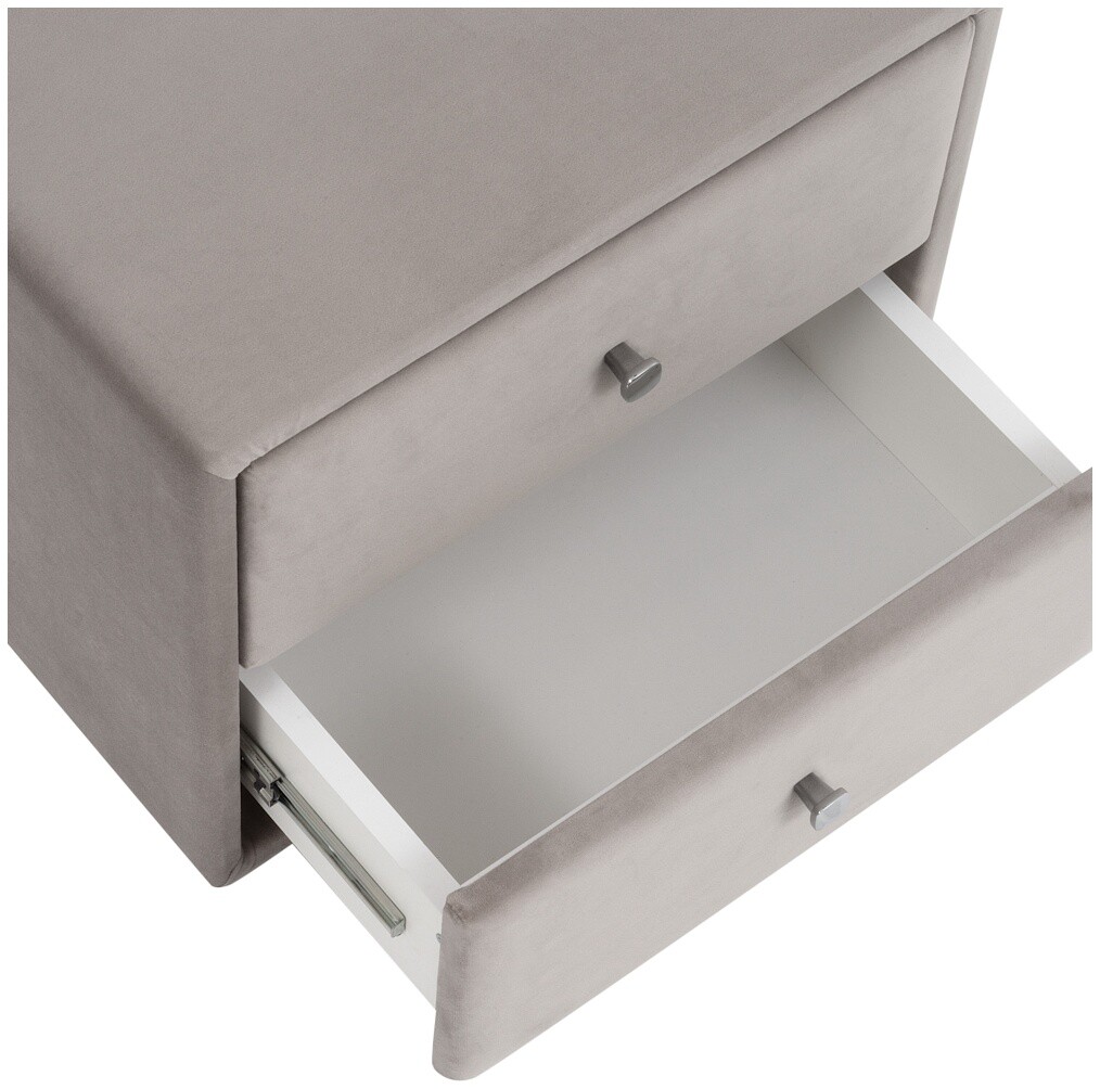 Тумба прикроватная с двумя ящиками дымчатая "Эстетика" - изображение 4