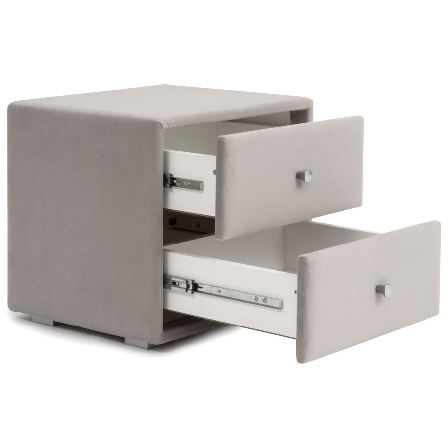 Тумба прикроватная с двумя ящиками дымчатая "Эстетика" - изображение 6