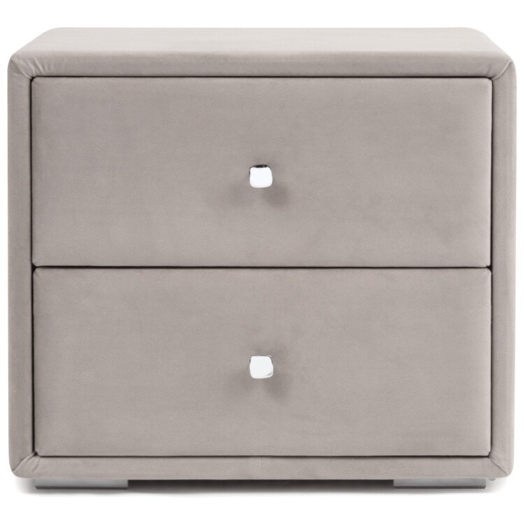 Тумба прикроватная с двумя ящиками дымчатая "Эстетика" - изображение 8