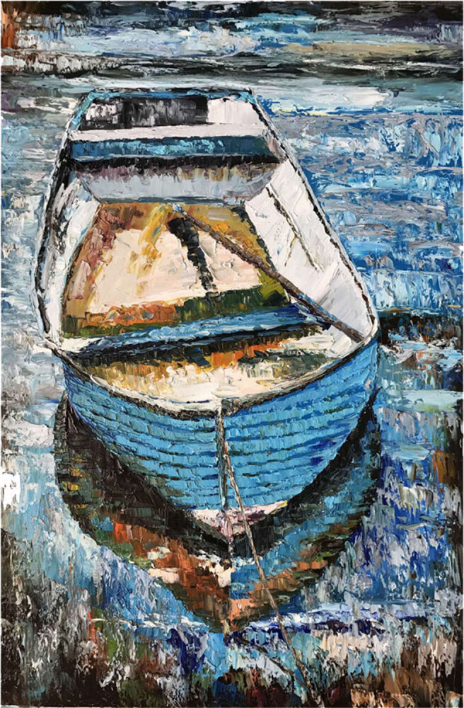Картина на холсте 100х150 см "Лодка"