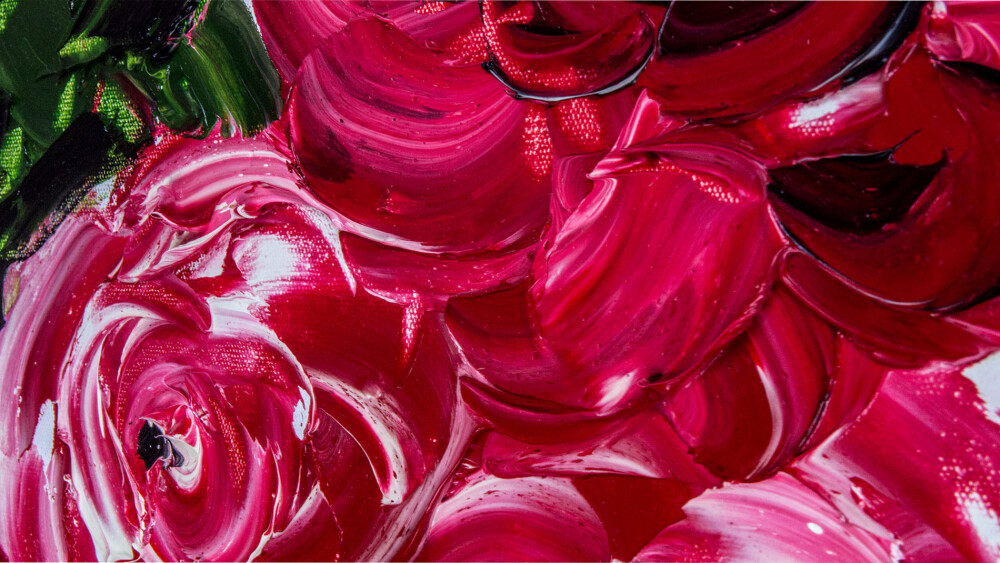 Картина на холсте 100х100 см "Алые розы"