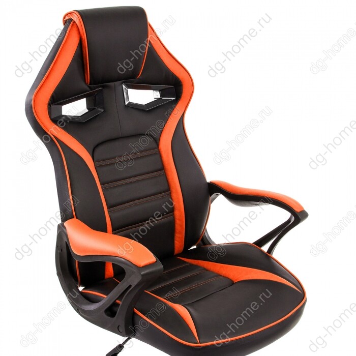 Кресло компьютерное Monza черное-оранжевое