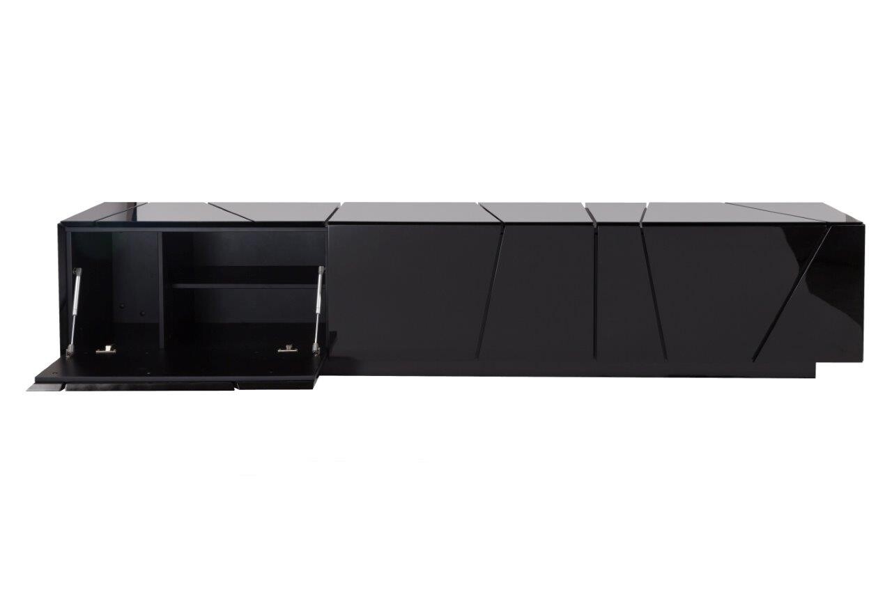 Тумба под телевизор длинная черная Carolina Starville - изображение 4