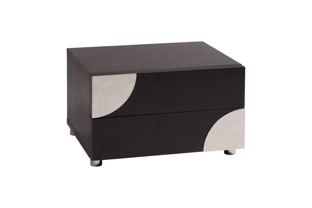 Тумба прикроватная черная с 2 ящиками Labella - изображение 3