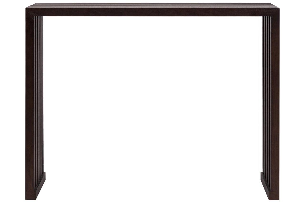 Консоль деревянная коричневая из реек Kinsey Brown - изображение 3