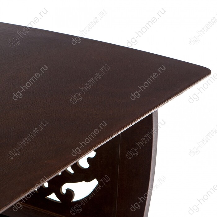 Журнальный столик деревянный с резьбой и полкой 90 см Diana oak