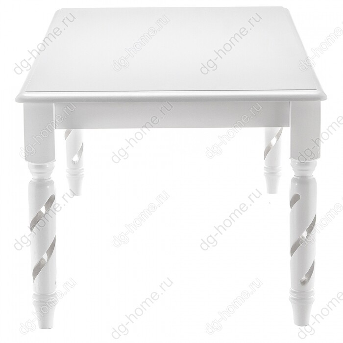 Журнальный столик белый с фигурными ножками 105 см Marco white