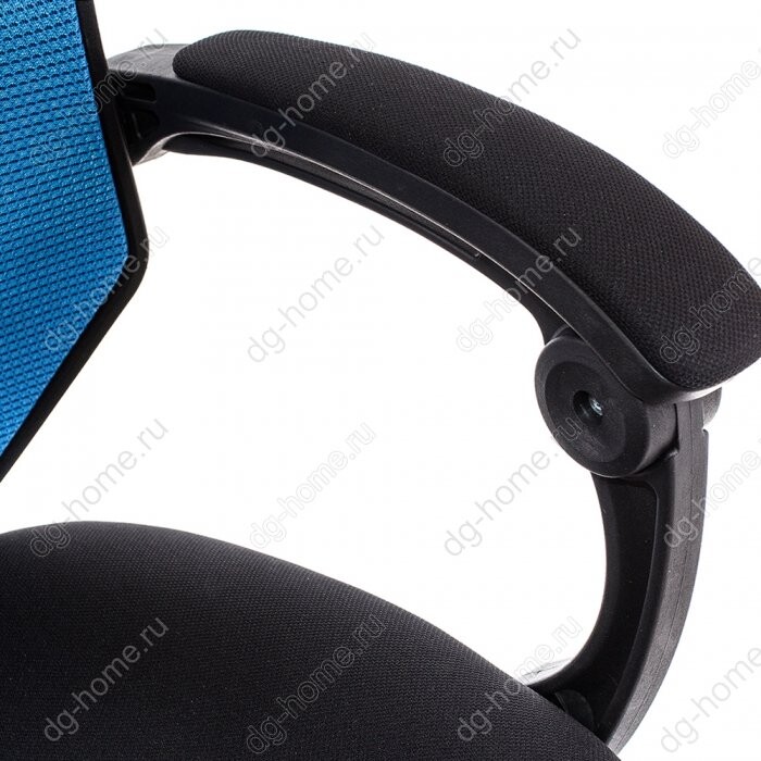 Кресло компьютерное Knight черное-голубое