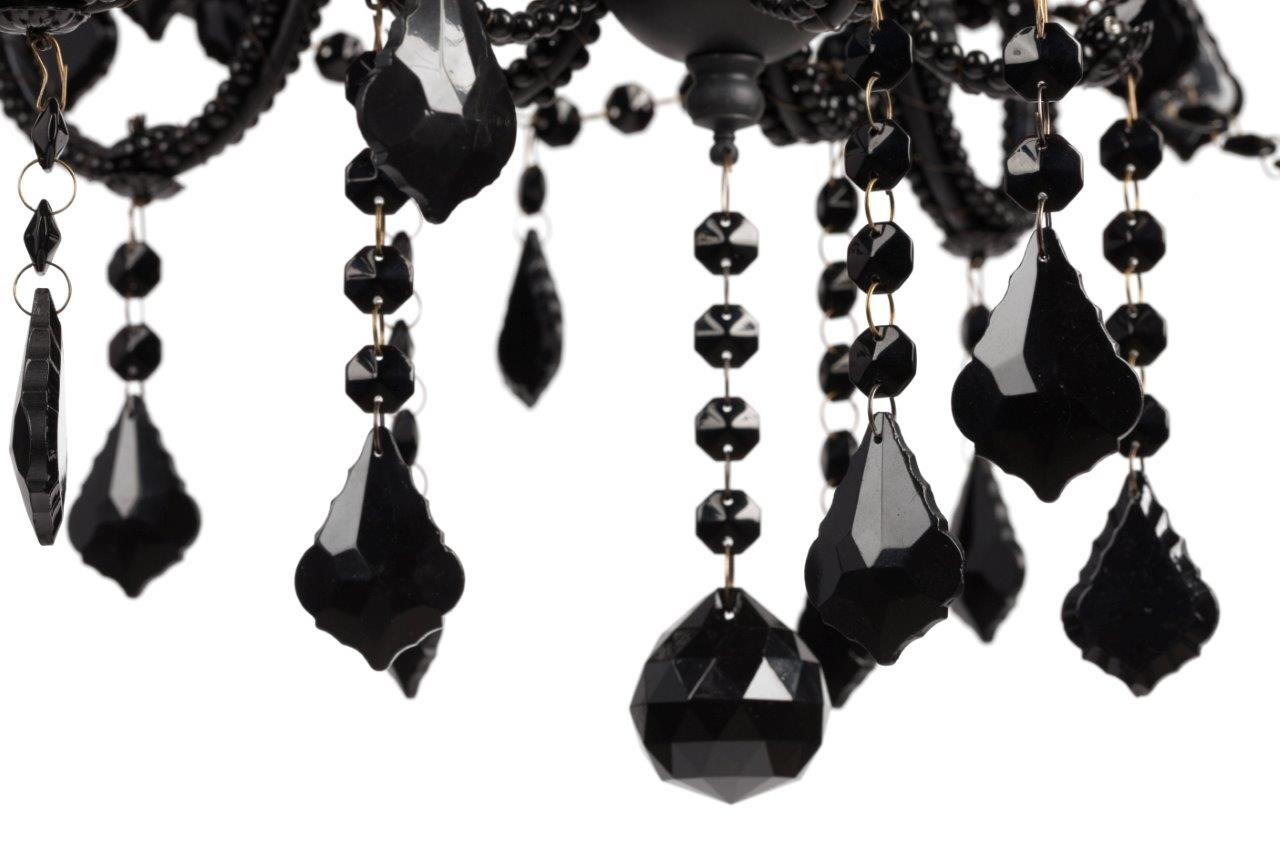 Люстра 19th C.Rococo Iron & Smoke Crystal Round (черная) чёрная - изображение 2