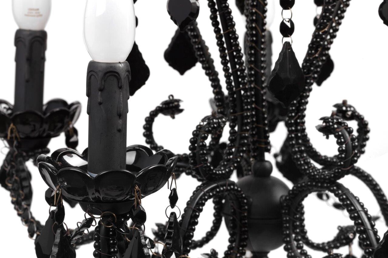 Люстра 19th C.Rococo Iron & Smoke Crystal Round (черная) чёрная - изображение 3