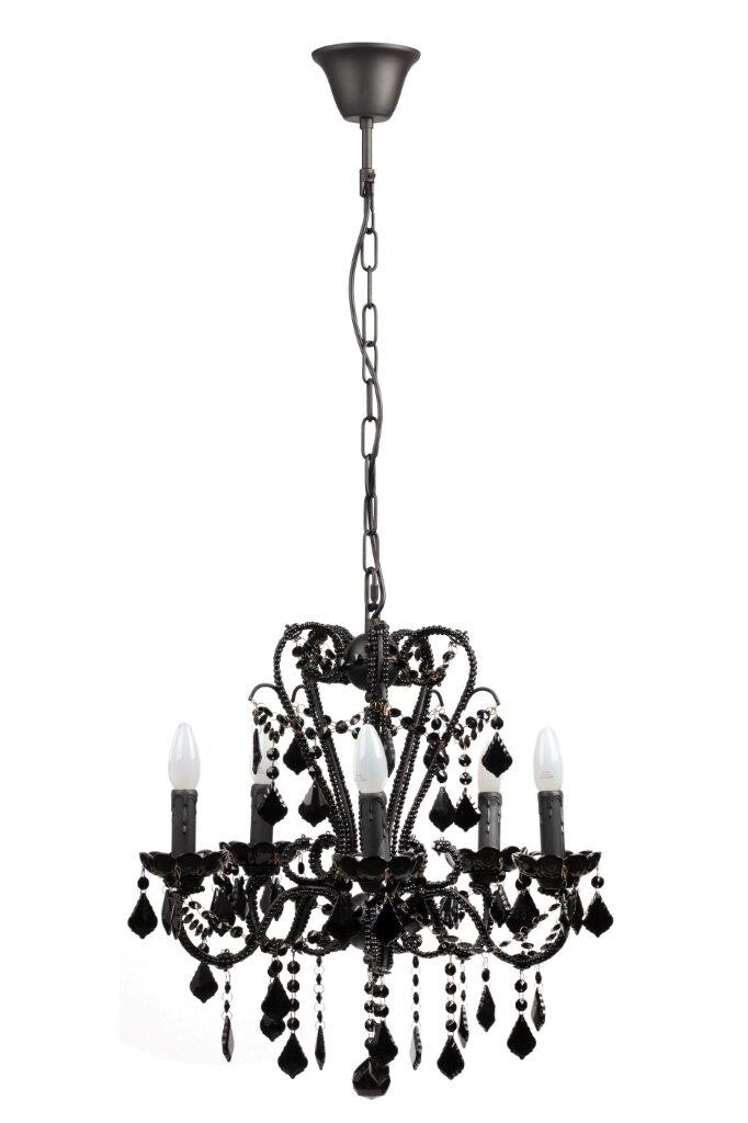 Люстра 19th C.Rococo Iron & Smoke Crystal Round (черная) чёрная - изображение 4
