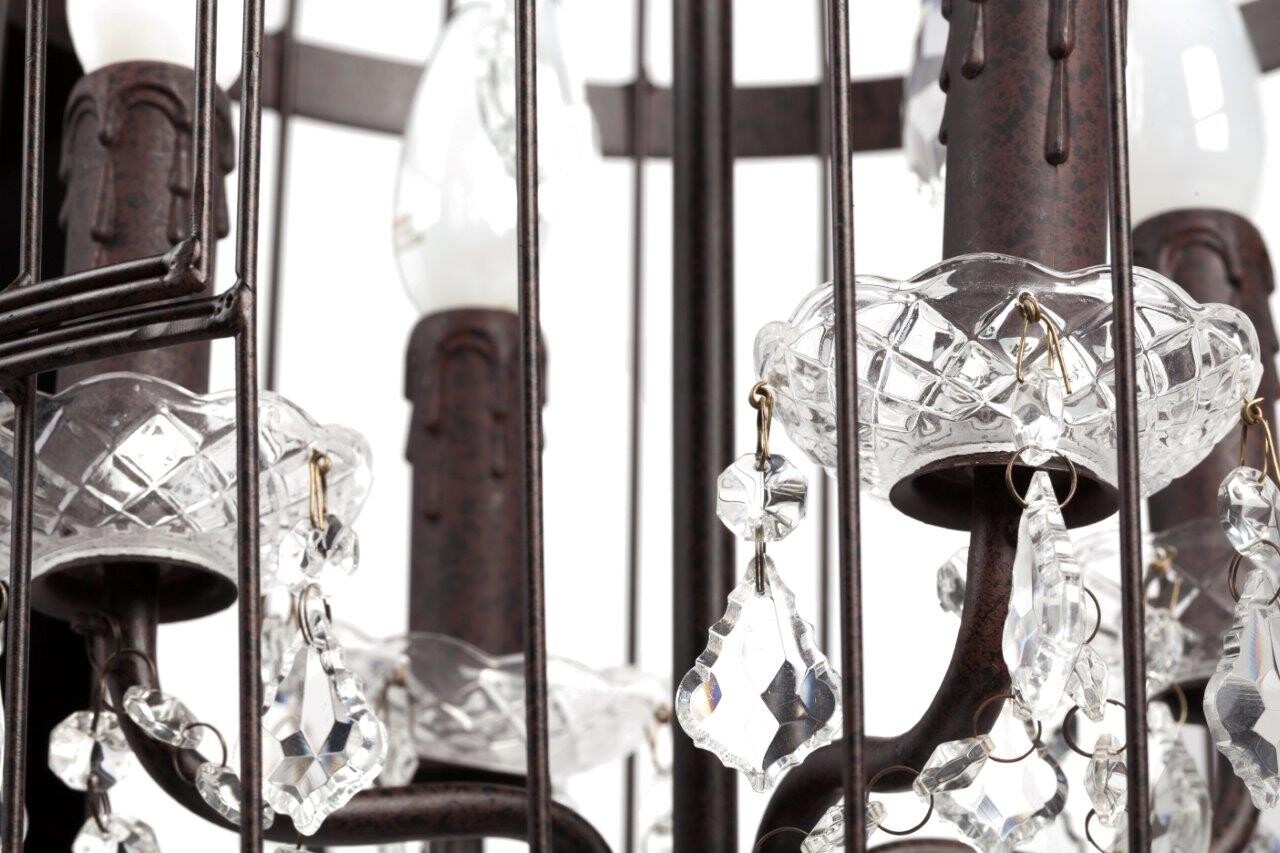 Люстра Vintage Birdcage (51*34*54) коричневая - изображение 3