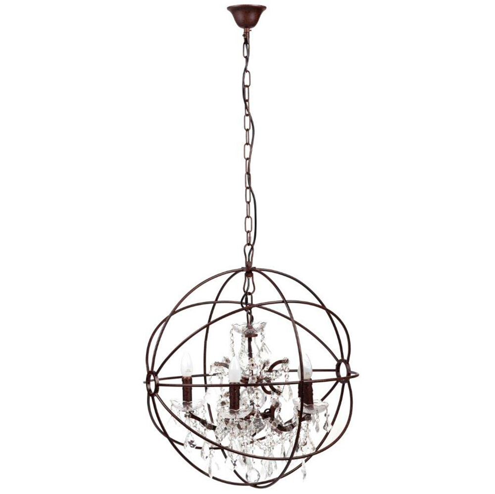 Люстра Foucault's Orb Crystal (45*45*40) коричневая - изображение 2
