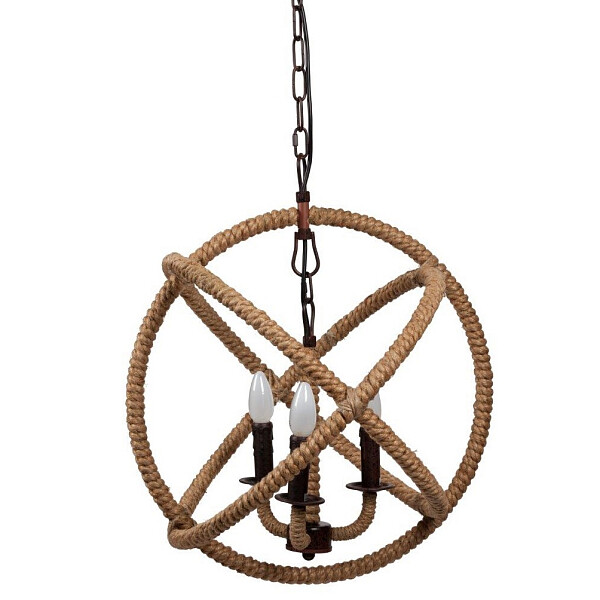 Люстра Foucault's Orb Rustic Iron бежевая, коричневая - изображение 1