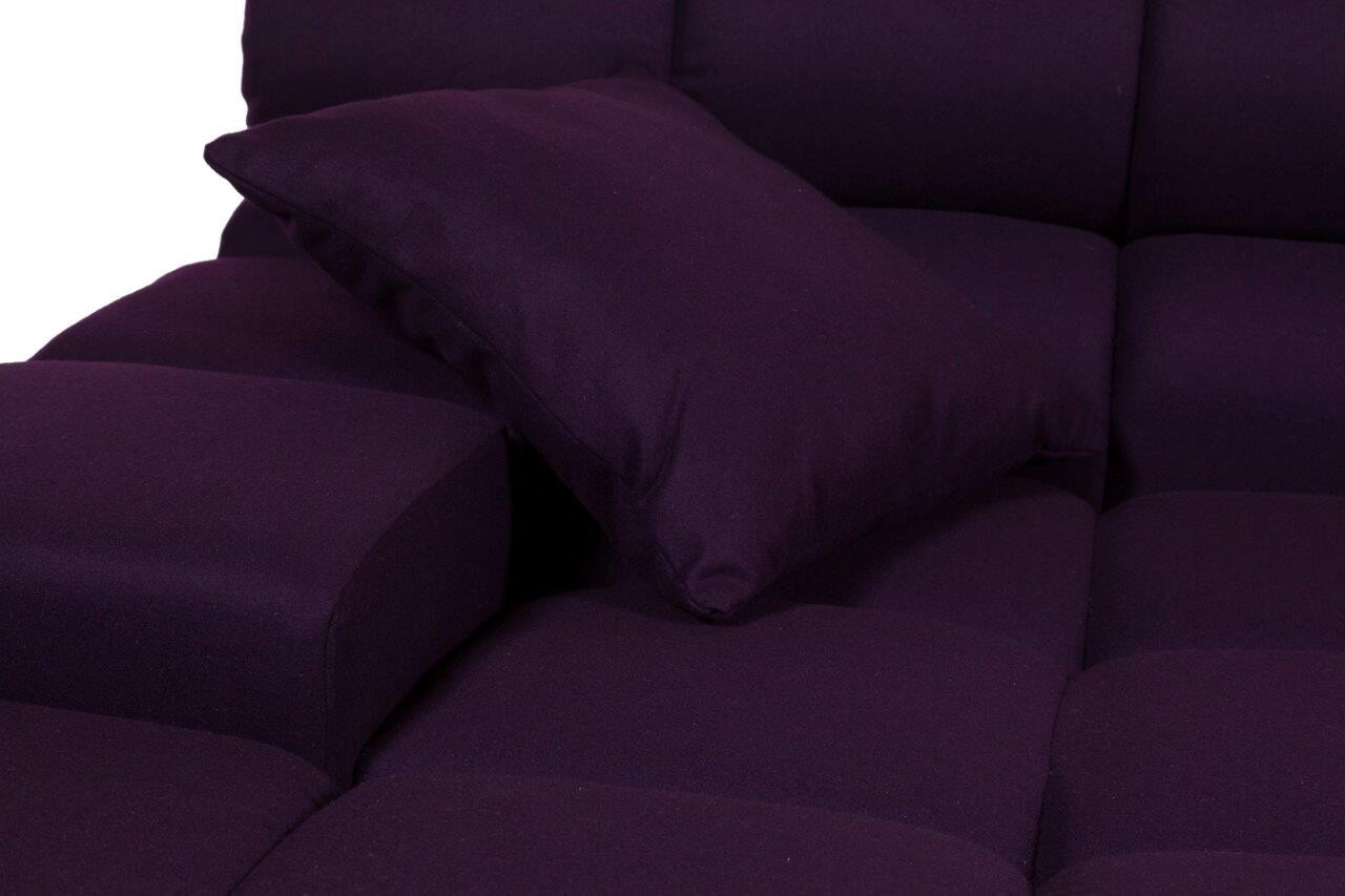 Диван Tufty-Time Sofa угловой модульный фиолетовый с оранжевым - изображение 5