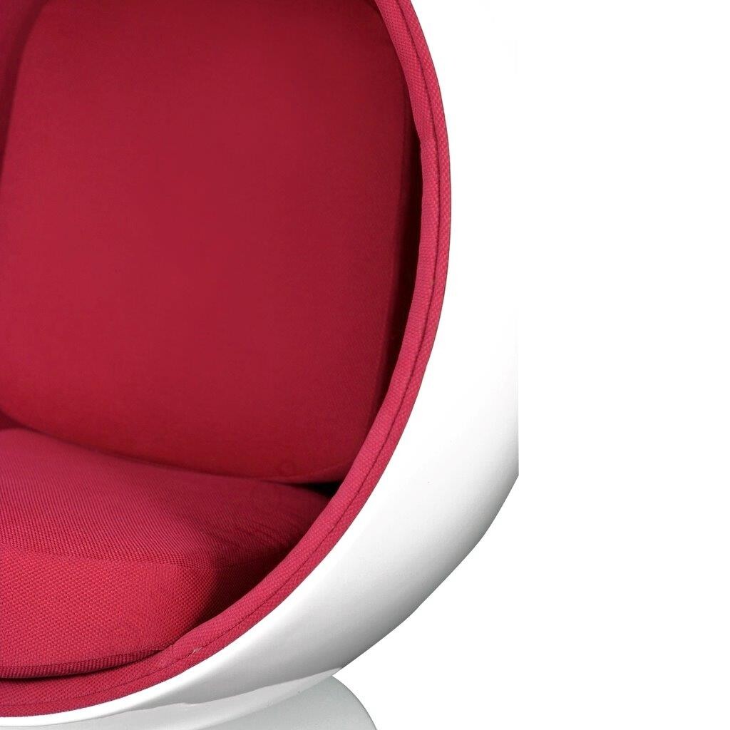Кресло-шар белое с красным Eero Ball Chair - изображение 2