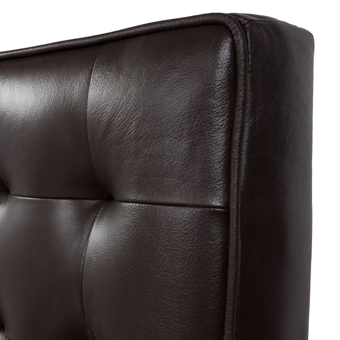 Кровать двуспальная с кожаным изголовьем 180х200 коричневая Boss Bed - изображение 5