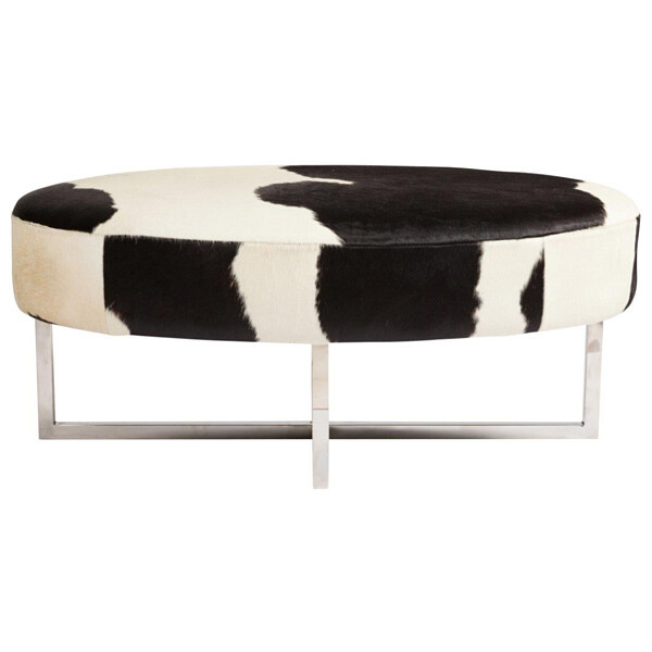 Оттоманка черно-белая Cowhide - изображение 1