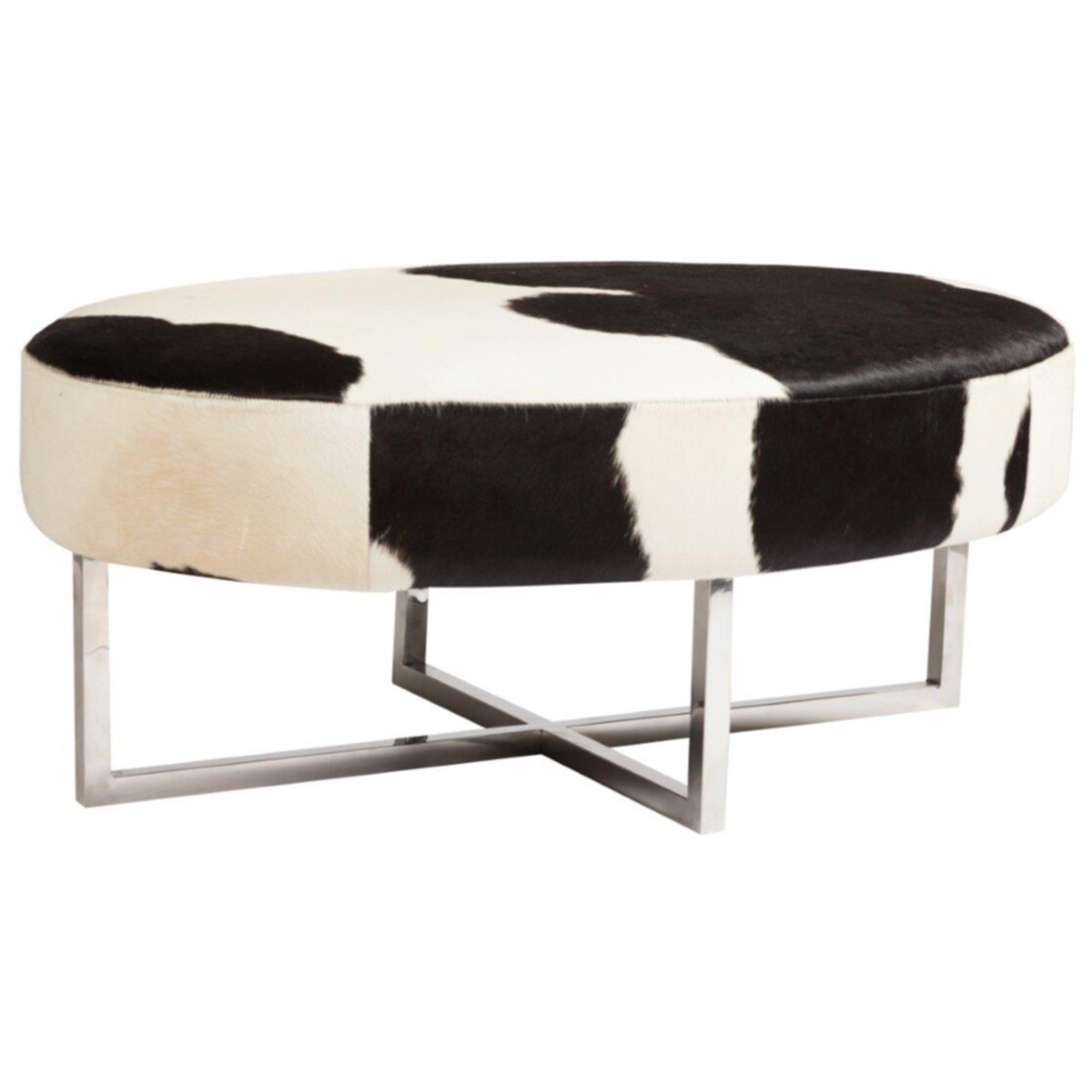 Оттоманка черно-белая Cowhide - изображение 3