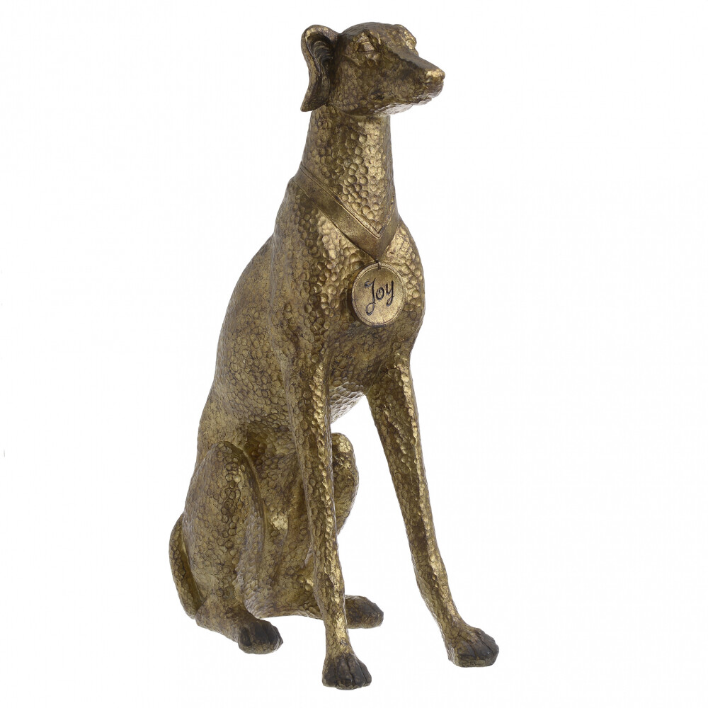 Статуэтка декоративная золотая 50 см "Собака"