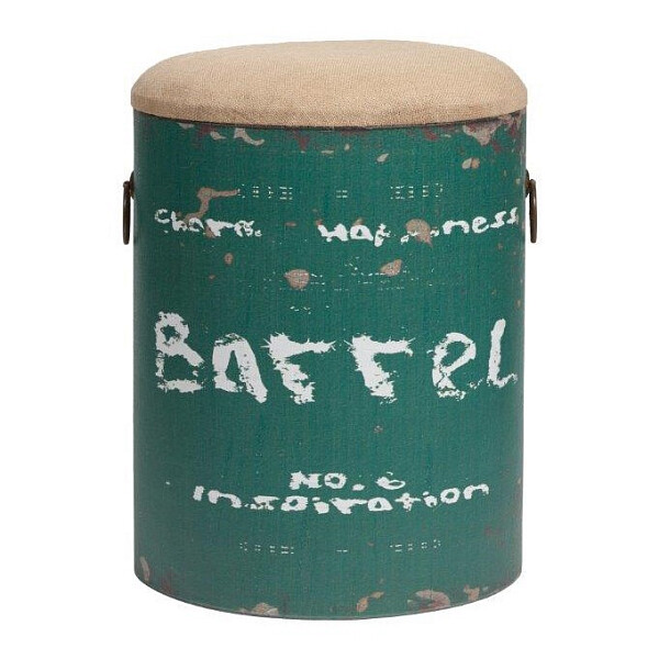 Столик-табурет приставной зеленый 36 см Barrel Green - изображение 1