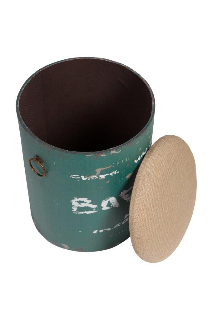 Столик-табурет приставной зеленый 36 см Barrel Green - изображение 2