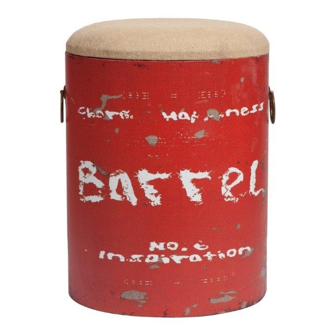 Столик-табурет приставной красный Barrel Red
