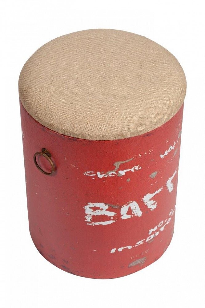 Столик-табурет приставной красный Barrel Red