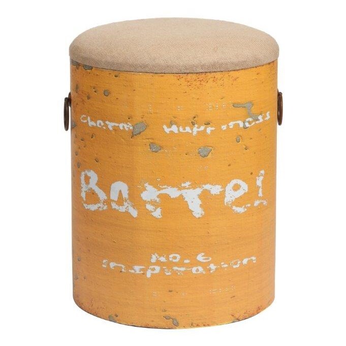 Столик-табурет приставной оранжевый 36 см Barrel Orange