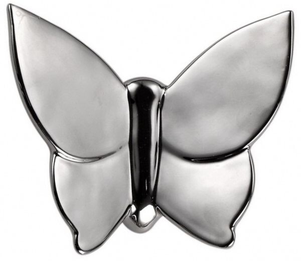 Декоративная бабочка Butterfly 12х14х5 (серебристая)