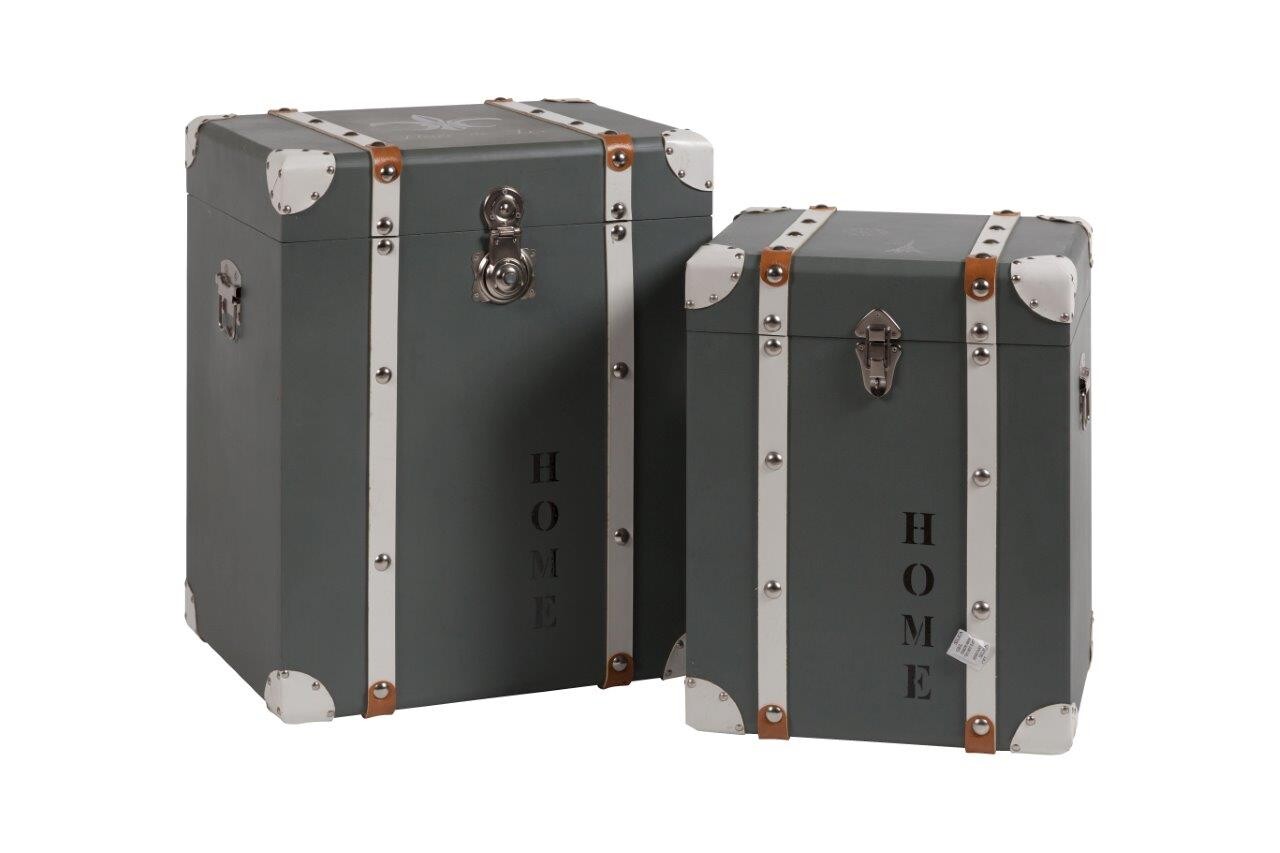 Комод-сундук дизайнерский серо-голубой Decante Grande - изображение 2