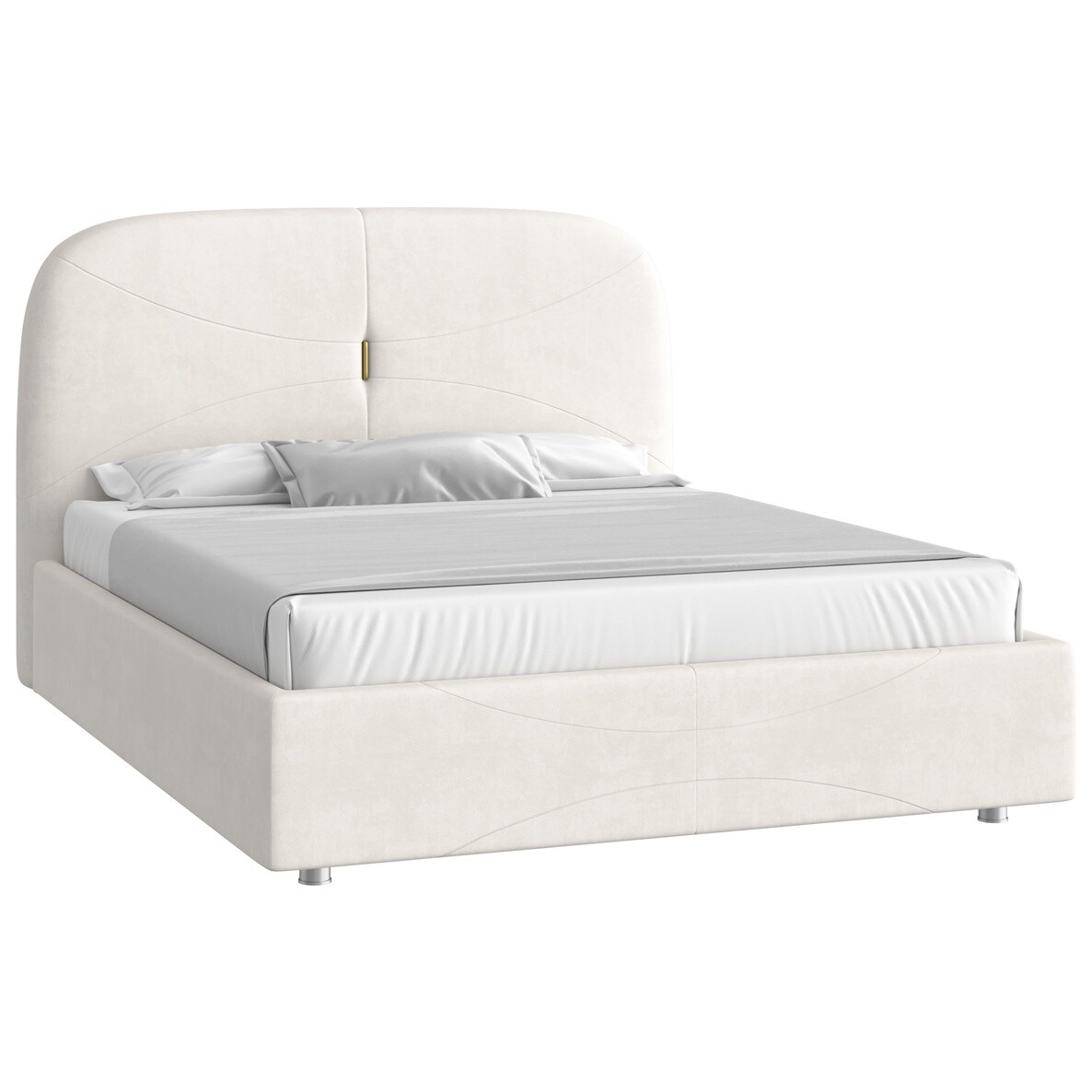 Кровать с подъемным механизмом двуспальная 160х200 см молочная "Лондон" - изображение 4