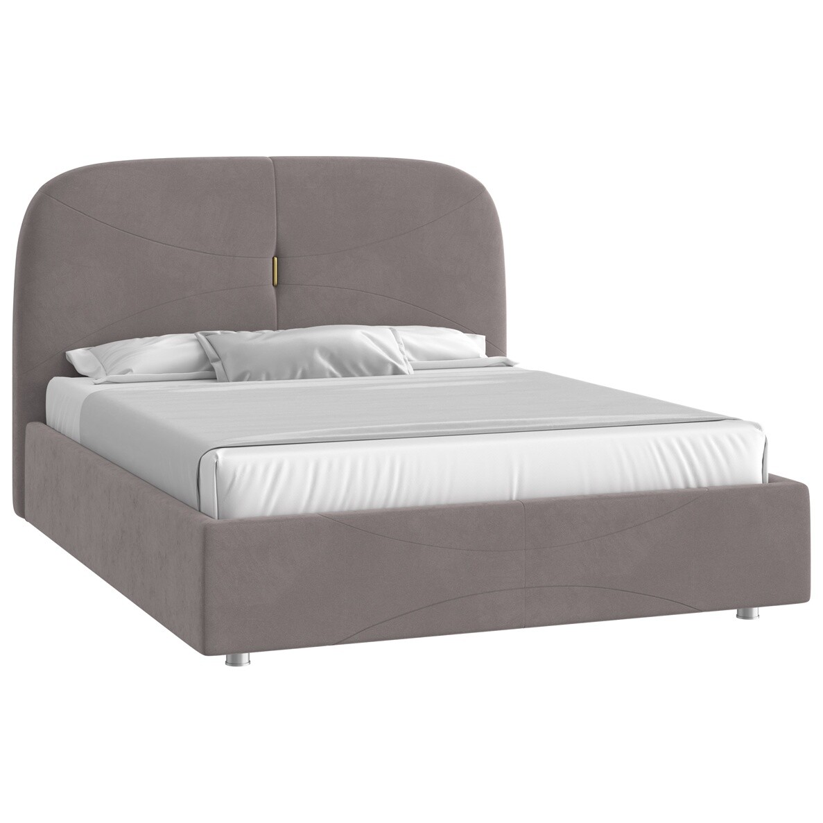 Кровать с подъемным механизмом двуспальная 180х200 см пепельная "Лондон" - изображение 4