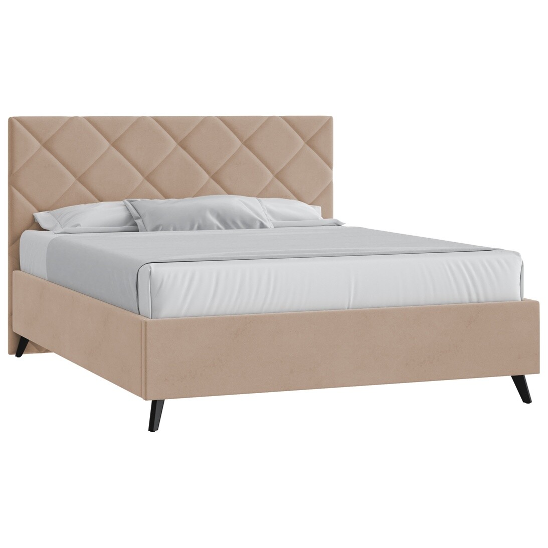 Кровать с подъемным механизмом полутораспальная 140х200 см светло-бежевая "Марсель" - изображение 3