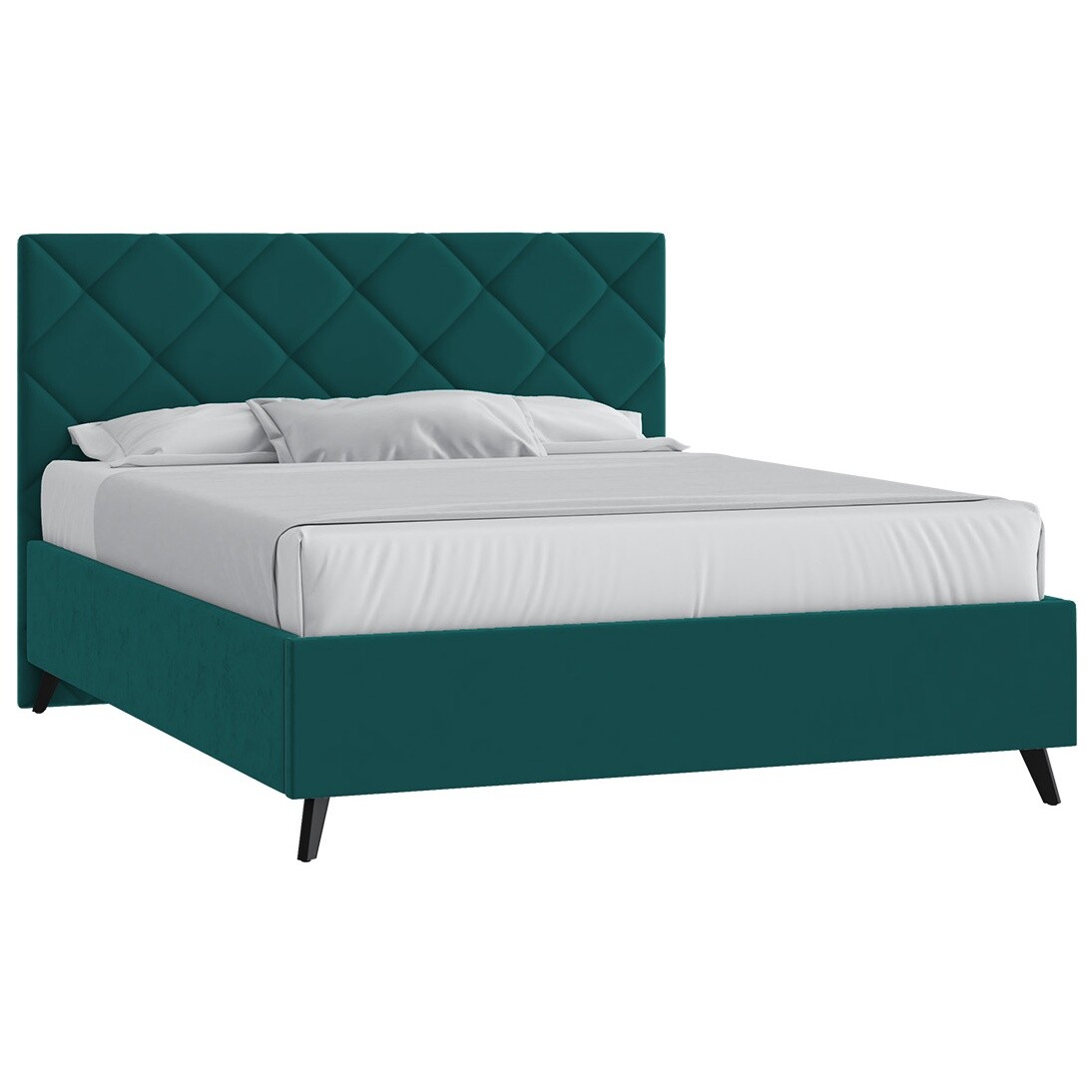Кровать с подъемным механизмом полутораспальная 140х200 см изумрудная "Марсель" - изображение 2