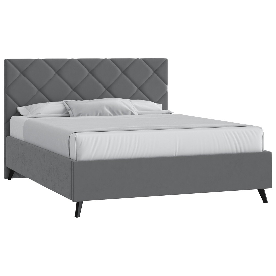 Кровать с подъемным механизмом полутораспальная 140х200 см ткань энигма серая "Марсель" - изображение 4