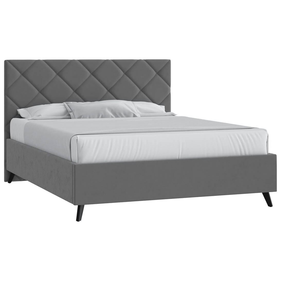 Кровать с подъемным механизмом полутораспальная 140х200 см серая "Марсель" - изображение 4