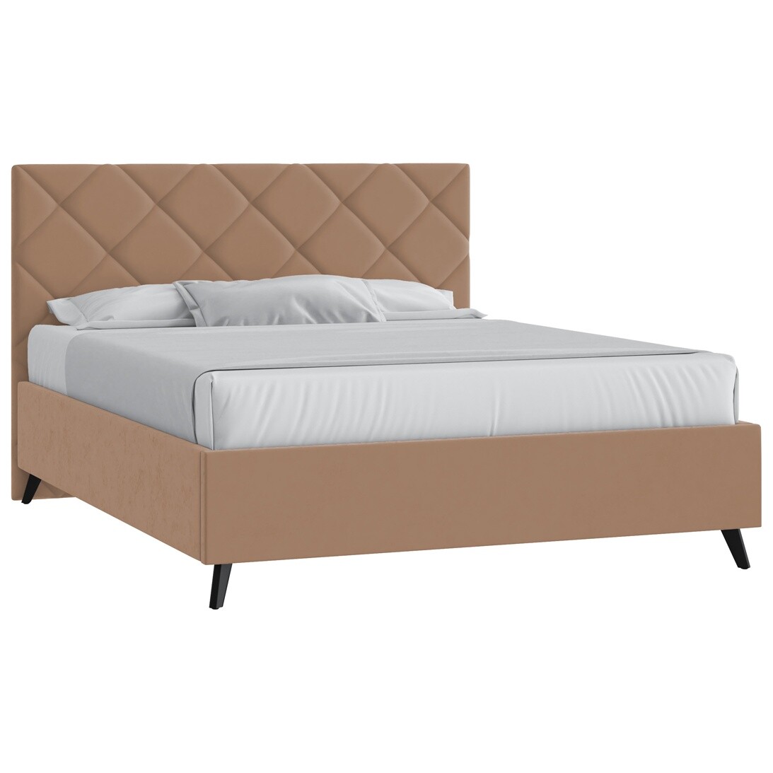 Кровать с подъемным механизмом двуспальная 180х200 см бежевая "Марсель" - изображение 4