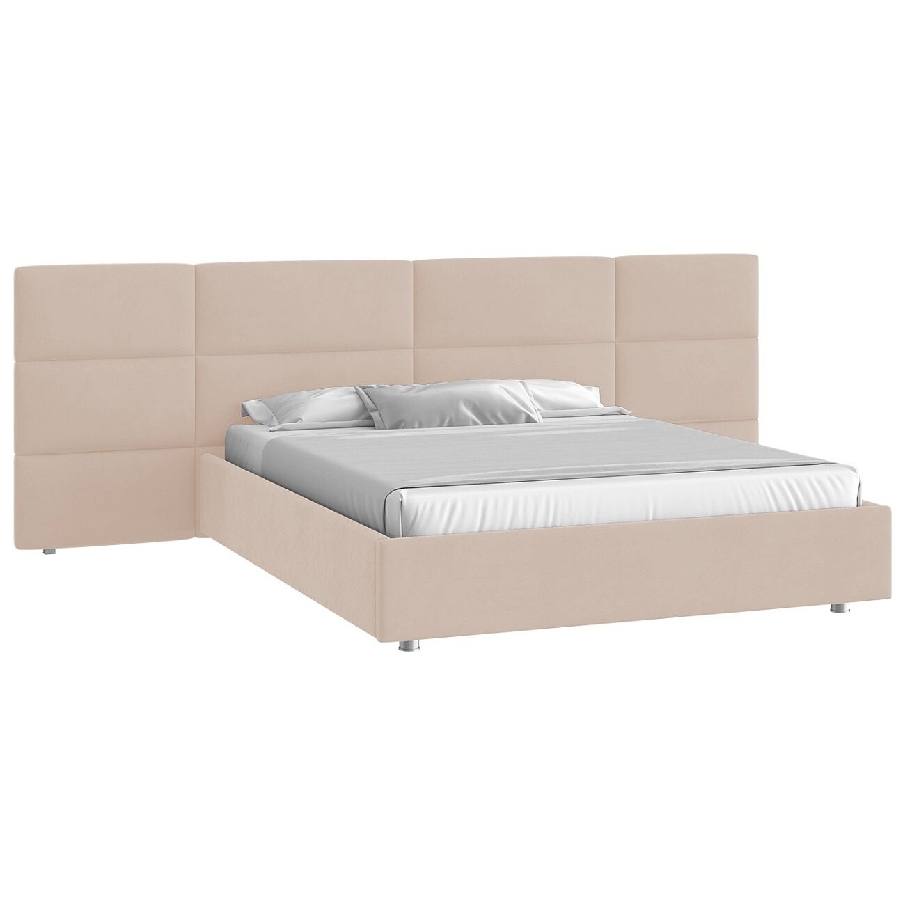 Кровать с подъемным механизмом двуспальная 160х200 см кремовая "Тренд" - изображение 2