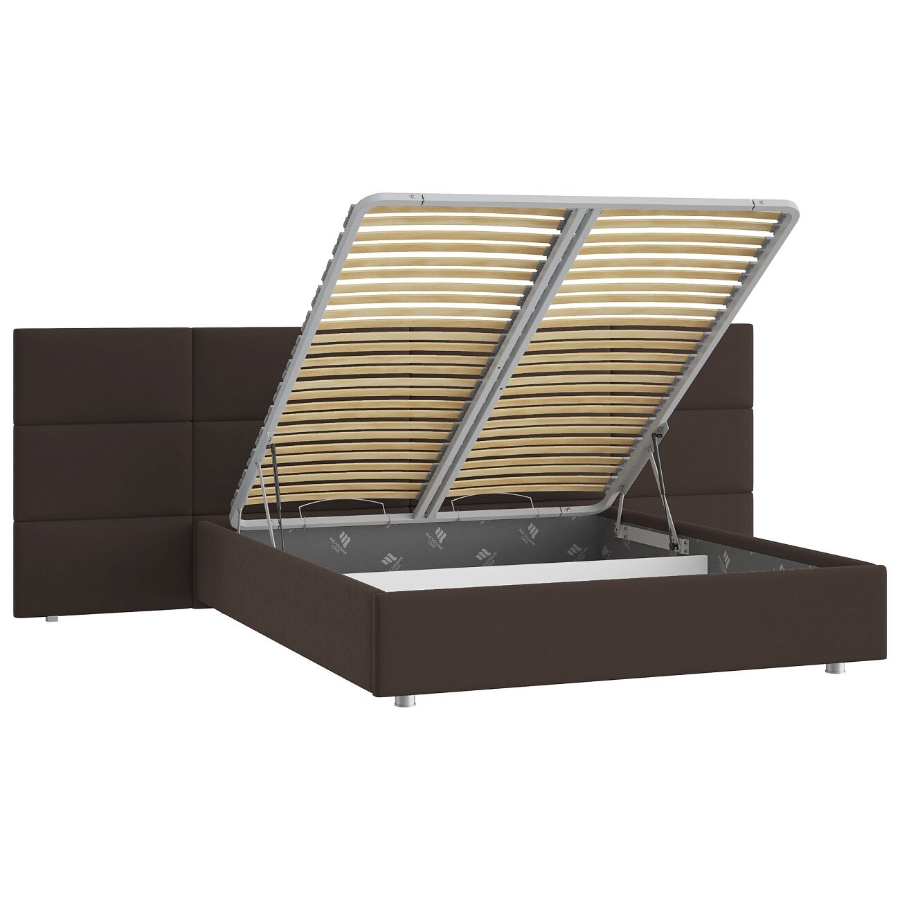 Кровать с подъемным механизмом двуспальная 160х200 см шоколад "Тренд" - изображение 4