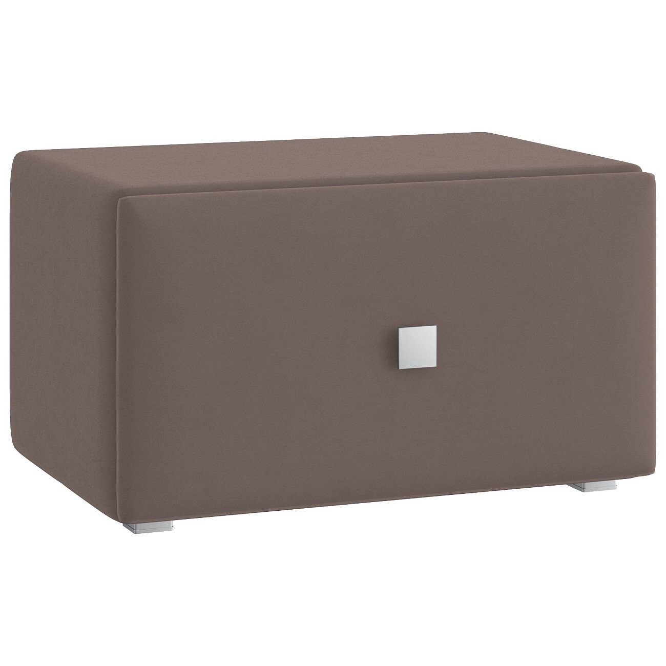 Тумба прикроватная с ящиком серо-бежевая "Тренд" - изображение 3