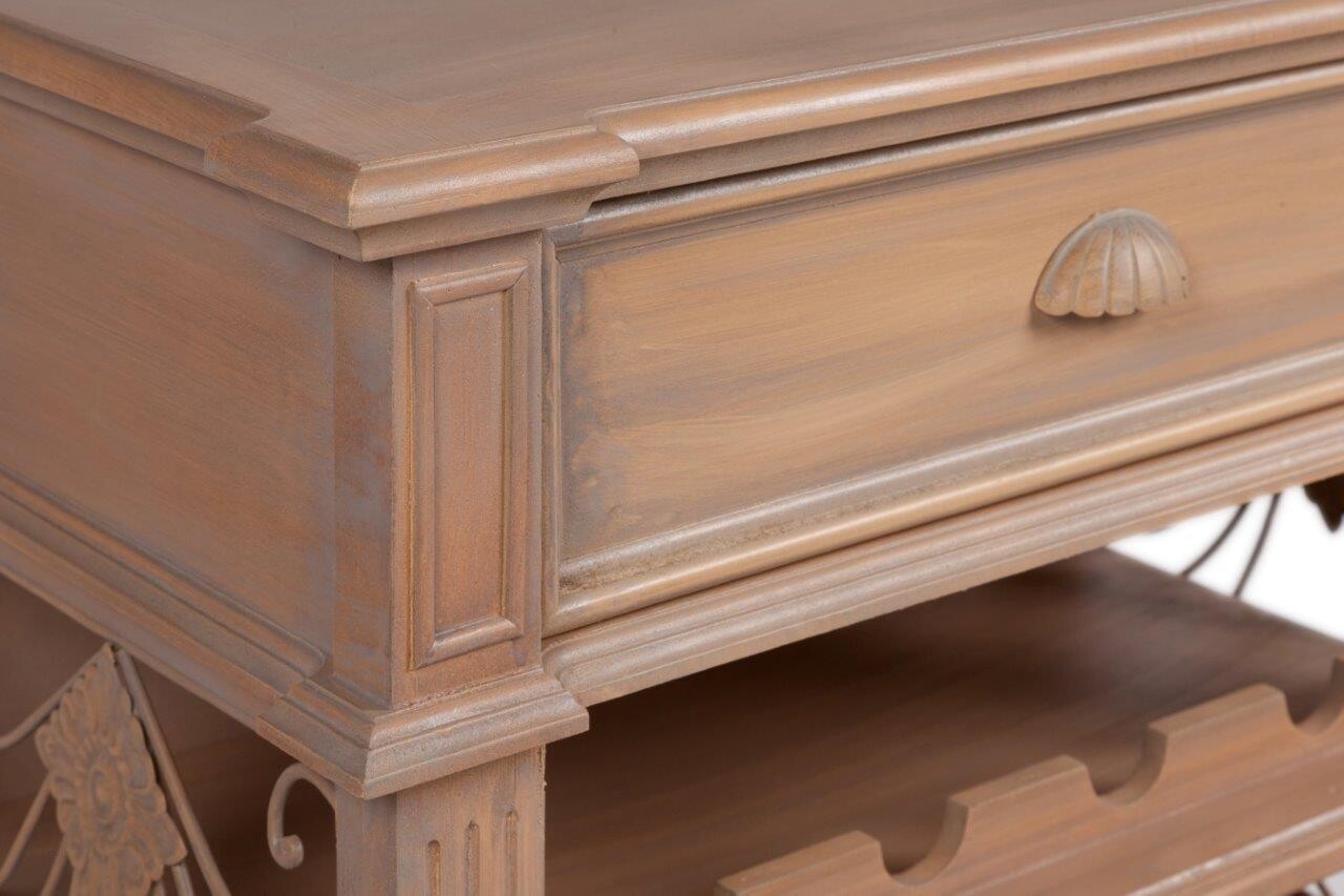 Винный шкаф с полками открытый коричневый Berenger - изображение 3