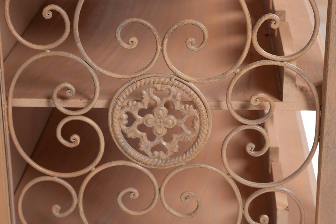 Винный шкаф с полками открытый коричневый Berenger - изображение 4