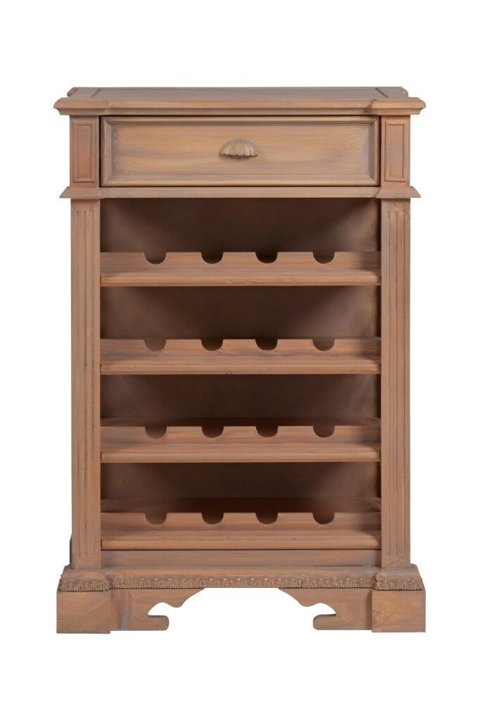 Винный шкаф с полками открытый коричневый Berenger - изображение 5